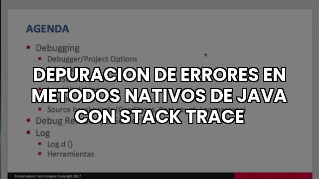 Depuracion De Errores En Metodos Nativos De Java Con Stack Trace