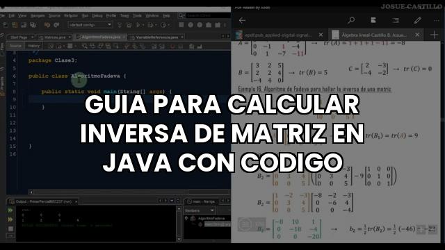 Guia Para Calcular Inversa De Matriz En Java Con Codigo