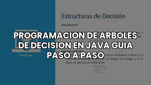 Programacion De Arboles De Decision En Java Guia Paso A Paso